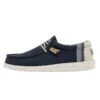 Wally Break Stitch - Navy -Timeless Shoes Shop 110792568 WALLYLINEN NATURALNAVY 1