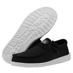 Wally Slub Canvas - Black -Timeless Shoes Shop 40009 001 WALLYSLUBCANVAS BLACK PAIRBOTTOM