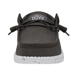 Wally Slub Canvas - Dark Grey -Timeless Shoes Shop 40009 029 WALLYSLUBCANVAS DARKGREY LEFTFRONT