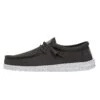Wally Slub Canvas - Dark Grey -Timeless Shoes Shop 40009 029 WALLYSLUBCANVAS DARKGREY LEFTSIDE