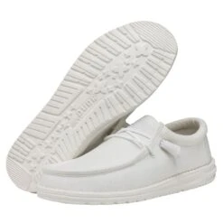 Wally Slub Canvas - White -Timeless Shoes Shop 40009 100 WALLYSLUBCANVAS WHITE PAIRBOTTOM