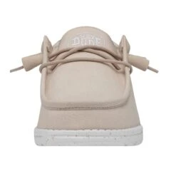 Wally Slub Canvas - Natural -Timeless Shoes Shop 40009 106 WALLYSLUBCANVAS NATURAL LEFTFRONT