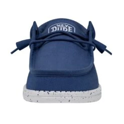 Wally Slub Canvas - True Blue -Timeless Shoes Shop 40009 428 WALLYSLUBCANVAS TRUEBLUE LEFTFRONT