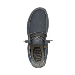 Wally Sox Triple Needle - Blue Shadow -Timeless Shoes Shop 40020 3US WALLYSOXTRIPLENEEDLE BLUESHADOW LEFTTOP