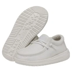 Wally Toddler Slub Canvas - White 10 Wally Toddler Slub Canvas - White -Timeless Shoes Shop 40029 100 WALLYTODDLERSLUBCANVAS WHITE PAIRBOTTOM