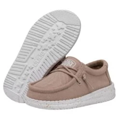 Wally Toddler Slub Canvas - Tan -Timeless Shoes Shop 40029 265 WALLYTODDLERSLUBCANVAS TAN PAIRBOTTOM
