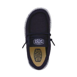 Wally Toddler Slub Canvas - Navy -Timeless Shoes Shop 40029 410 WALLYTODDLERSLUBCANVAS NAVY LEFTTOP