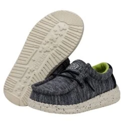 Wally Toddler Stretch - Navy Speckle -Timeless Shoes Shop 40035 4MP WALLYTODDLERSTRETCH NAVYSPECKLE PAIRBOTTOM