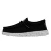 Wally Youth Slub Canvas - Black -Timeless Shoes Shop 40044 001 WALLYYOUTHSLUBCANVAS BLACK LEFTSIDE
