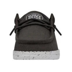 Wally Youth Slub Canvas - Dark Grey -Timeless Shoes Shop 40044 029 WALLYYOUTHSLUBCANVAS DARKGREY LEFTFRONT