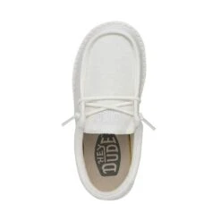 Wally Youth Slub Canvas - White 13 Wally Youth Slub Canvas - White -Timeless Shoes Shop 40044 100 WALLYYOUTHSLUBCANVAS WHITE LEFTTOP