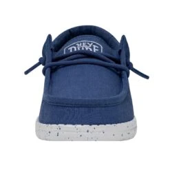 Wally Youth Slub Canvas - True Blue -Timeless Shoes Shop 40044 428 WALLYYOUTHSLUBCANVAS TRUEBLUE LEFTFRONT
