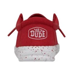 Wally Youth Slub Canvas - Red -Timeless Shoes Shop 40044 610 WALLYYOUTHSLUBCANVAS RED LEFTBACK