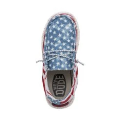 Wally Youth Patriotic - Stars And Stripes -Timeless Shoes Shop 40046 9C8 WALLYYOUTHPATRIOTIC STARSANDSTRIPES LEFTTOP