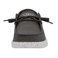 Wendy Slub Canvas - Dark Grey -Timeless Shoes Shop 40063 029 WENDY SLUB CANVAS DARK GREY LEFT 4