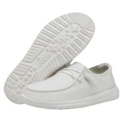 Wendy Slub Canvas - White -Timeless Shoes Shop 40063 100 WENDY SLUB CANVAS WHITE LEFT 3