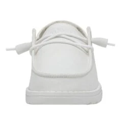 Wendy Slub Canvas - White -Timeless Shoes Shop 40063 100 WENDY SLUB CANVAS WHITE LEFT 4