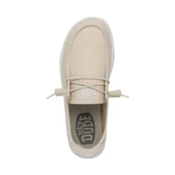 Wendy Slub Canvas - Natural -Timeless Shoes Shop 40063 106 WENDYSLUBCANVAS NATURAL LEFTTOP