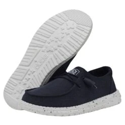 Wendy Slub Canvas - Navy 10 Wendy Slub Canvas - Navy -Timeless Shoes Shop 40063 410 WENDYSLUBCANVAS NAVY PAIRBOTTOM 1