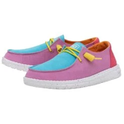 New Products -Timeless Shoes Shop 40063 9CI WENDY SLUB CANVAS COLOR BLOCK LEFT 2