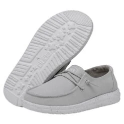 Wendy Youth Slub Canvas - Light Grey -Timeless Shoes Shop 40143 007 WENDYYOUTHSLUBCANVAS LIGHTGREY PAIRBOTTOM