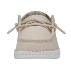 Wendy Toddler Slub Canvas - Natural -Timeless Shoes Shop 40144 106 WENDYTODDLERSLUBCANVAS NATURAL LEFTFRONT
