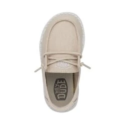 Wendy Toddler Slub Canvas - Natural -Timeless Shoes Shop 40144 106 WENDYTODDLERSLUBCANVAS NATURAL LEFTTOP