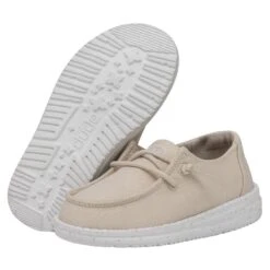 Wendy Toddler Slub Canvas - Natural -Timeless Shoes Shop 40144 106 WENDYTODDLERSLUBCANVAS NATURAL PAIRBOTTOM