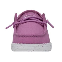 Wendy Toddler Slub Canvas - Violet -Timeless Shoes Shop 40144 508 WENDYTODDLERSLUBCANVAS VIOLET LEFTFRONT