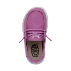 Wendy Toddler Slub Canvas - Violet -Timeless Shoes Shop 40144 508 WENDYTODDLERSLUBCANVAS VIOLET LEFTTOP
