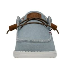 Wally Americana - Denim Stripe -Timeless Shoes Shop 40395 4OE WALLYAMERICANA DENIMSTRIPE LEFTFRONT