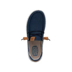 Wendy Washed Canvas - Navy -Timeless Shoes Shop FW23 W 40297 410 WENDY WASHED CANVAS NAVY LEFT TOP